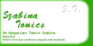 szabina tomics business card